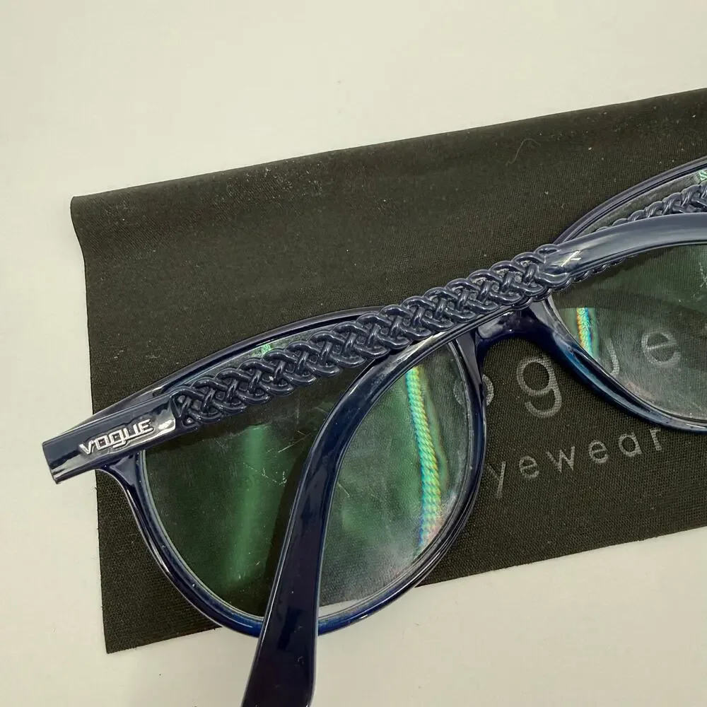 Vogue Eyewear Glasses VO 5030 Frame Only 53 16 140 Cat Eye Blue Acetate